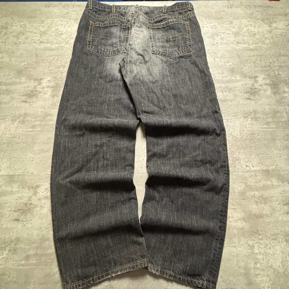 Calvin Klein Skater Jeans Mens 36x32 Black Y2K Baggy Faded Southpole Style